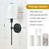 BAKZARY Set 2, 2 52000mAh Bulbs, 18 Dimmable Battery Operated Wall Sconce of Rechargeable Wall Lights with * Magnetic