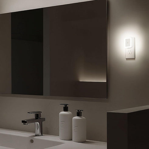 Amligy 0.5W Pack 6 Night Light, Daylight White LED Plug-in Night Light with Dusk to Dawn Sensor, of - Designed for Kids