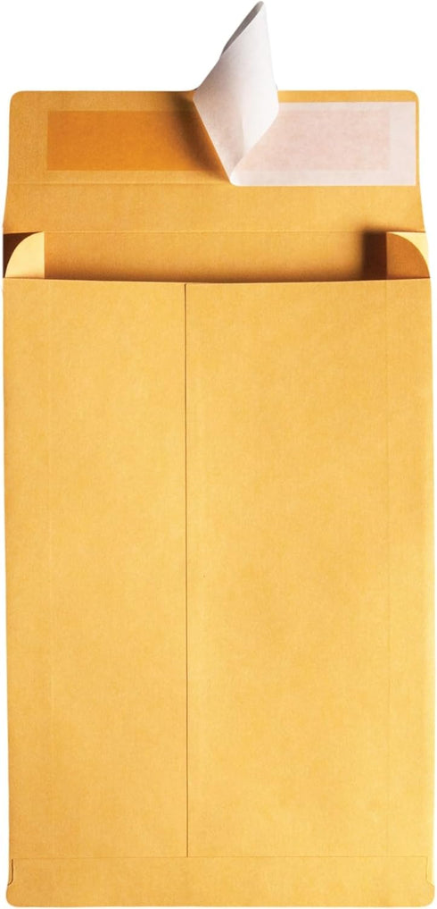 Quality Park Expansion Envelopes, Redi-Strip, Brown Kraft, 9 x 12 x 2, 25 per Pack
