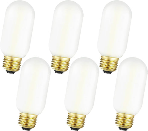 Leools E26 LED Bulb, 6W Equivalent 60 Watt Dimmable Daylight 4000K, Frosted Glass, Pack of 6