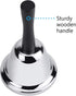 MROCO Loud Hand Bell, Silver Steel Dinner Bells for Classroom, Food Line, Alarm