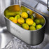 Frinovalt Stainless Steel Drain Basket, Kitchen Sink Drain Basket Storage Rack Strainer for Vegetables, Fruits, Kitchen