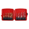 12pcs Metric & Inch Tap Drill Bits M3-M10 Hex Shank Plated HSS with Red Case for Tapping Various Threads