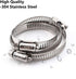 Hose Clamp 1 Inch Stainless Steel Worm Gear Fuel Line Clamps, 19-29mm (25 Pack)
