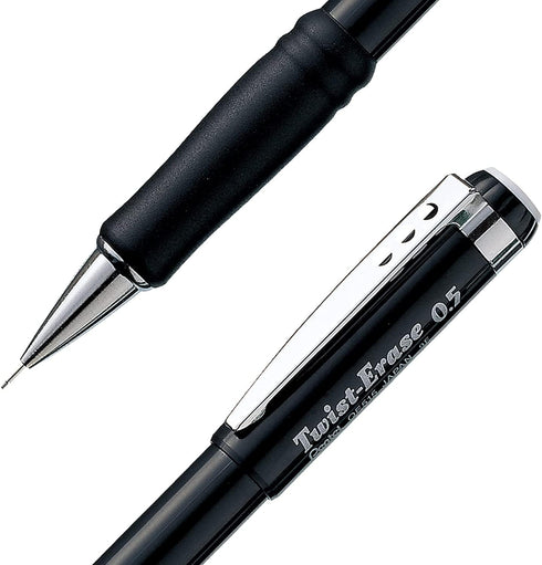 Pentel Mechanical Pencil 0.5 mm, Twist Erase III with Pre-Loaded Super Hi-Polymer HB Lead, 3-Pack