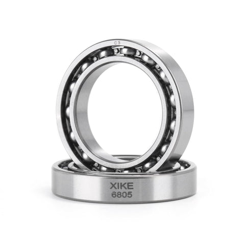 XIKE 2 Pcs 6805 C3 Deep Groove Bearing, Chrome Steel Open C3 Clearance Bearing for Industrial Wheels and Equipment