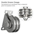 Heavy Duty Double Groove Cable Fixed Pulley Block, Stainless Steel, Bearing Inside, 2 Pack for Lifting System