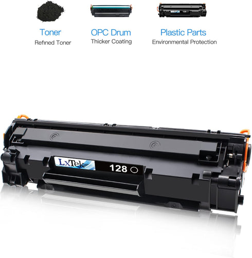LxTek Compatible Toner Cartridge Replacement for Canon 128 CRG128, 2 Black for ImageCLASS D530 D550 Series