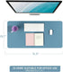 Non-Slip Desk Pad, Waterproof PVC Leather Protector, Ultra Thin Large Mouse Pad for Office/Home (Blue, 31.5" x 15.7")