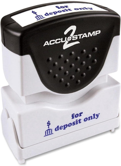Cosco ACCU-STAMP2 Message Stamp with Shutter, 1-Color, FOR DEPOSIT ONLY, 1-5/8" x 1/2"
