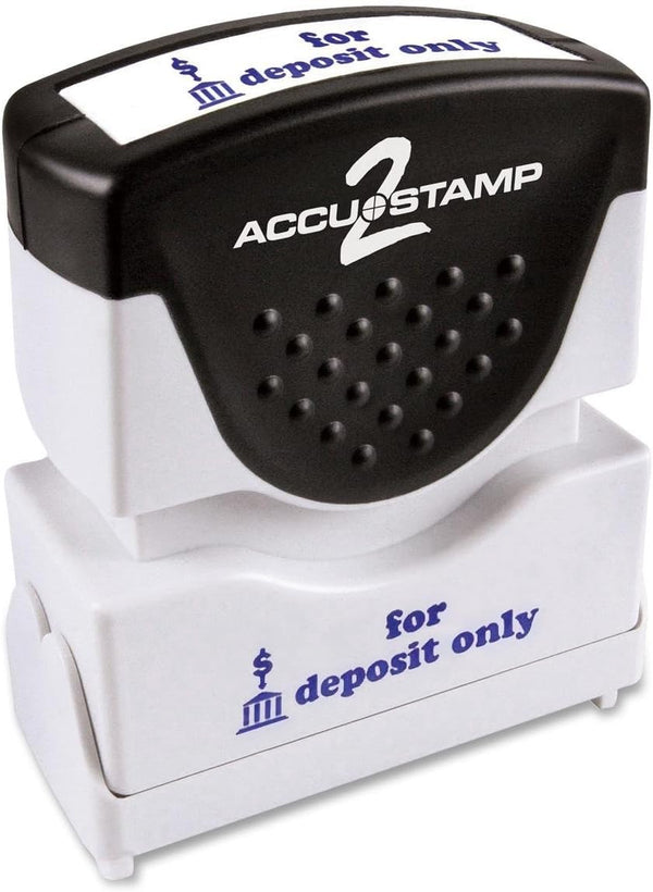 Cosco ACCU-STAMP2 Message Stamp with Shutter, 1-Color, FOR DEPOSIT ONLY, 1-5/8" x 1/2"