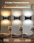 tiyiawi 3 Battery Powered Wall Sconces, Rechargeable Magnetic Wall Sconce with Remote Control, Colors Wireless Up