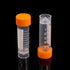 Eowpower 50pcs 5ml Flat Bottom Plastic Graduated Vial Storage Container Test Tubes with Screw Caps