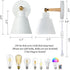 Set 2 (1, ClanKin Wall Sconces Lighting of for Bedroom, White Wooden Style Wall Sconce Reading Lamp, Adjustable Wall
