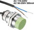 uxcell 1-15mm Inductive Proximity Sensor Switch Detector NO AC 110-220V AC 90-250V 500mA 2-Wire PR30-15AO