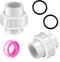 2 inch PVC Coupling Pipe Fitting - 2 inch Female Thread PVC Union Coupling, 2PCS for Swimming Pools and Outdoor Plumbing