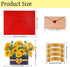 JYHi 3D 10 Inch Pop Up Flower Bouquet Card Greeting Cards Life Size Forever Paper Flower Bouquet Gift with Black Note