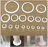 Wall Flange Cover Collars – 4 Pieces Plastic Radiator Pipe Collars for Water Pipe Drain Line Decoration