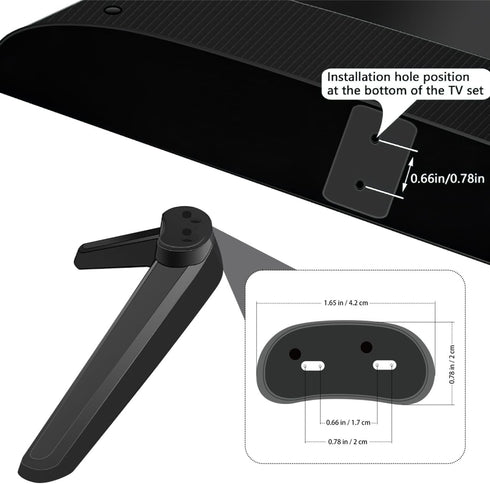 IMIKEYA 2 55 Inch Pcs Tv Base Bracket Tv Holder Mounts Replacement Legs Table Stand Base Universal Stand Stand Decor