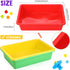 Hoteam 10 Pcs Flat Storage Tray Organizer, Letter Size Plastic Bins for Classroom Art Activity