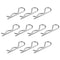 uxcell Clip Pins 3.5mm Wire Carbon Steel 75mm Length R Shaped Spring Cotter Fastener Hardware Silver Tone