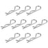uxcell Clip Pins 3.5mm Wire Carbon Steel 75mm Length R Shaped Spring Cotter Fastener Hardware Silver Tone