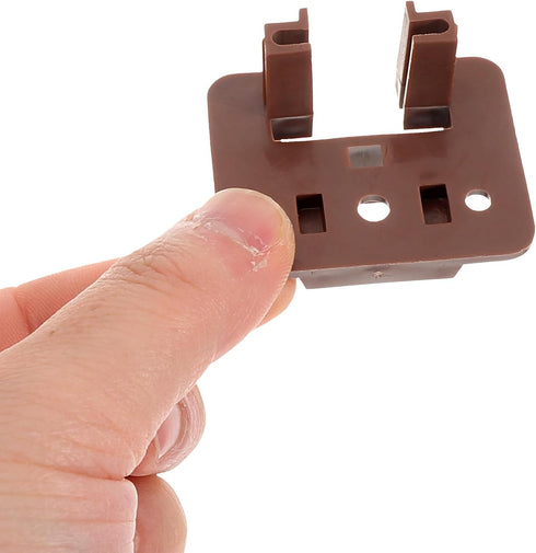5 Sets PRETYZOOM Center Mount Drawer Slide Tracks with Rollers Brown Replacement Glide Kit for Nightstand and Dresser