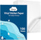 Premium Printable Vinyl Sticker Paper for Inkjet Printer,100 Sheets Matte White Waterproof