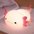 FAMIDUO Axolotl Lamp,Cute Axolotl Night Light,Dimmable Silicone Animal Nursery Night Light,Adorable Rechargeable