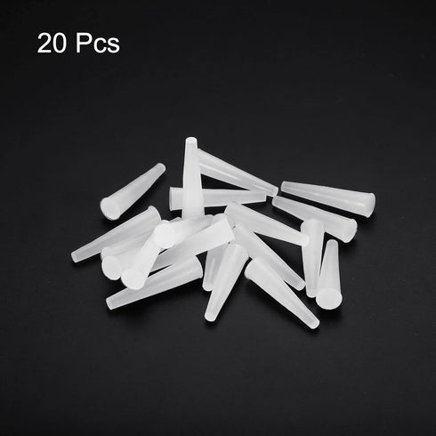 MECCANIXITY Silicone Rubber Tapered Plug, 3mm to 6mm Solid White for Powder Coating, Laboratory Use, 20 Pieces