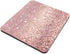 Rose Gold Rainbow Glitter Gaming Mouse Pad, Non-Slip Rubber Square Mousepad for Computers, 9.5 X 7.9 Inch