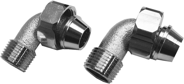 1793 Brass Bath Cock Coupling Pair, Chrome
