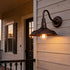 9.8" E26 Outdoor Wall Light, Iron Art Gooseneck Wall Lanterns, Retro Barn Lights, Indoor and Outdoor Wall Mounted