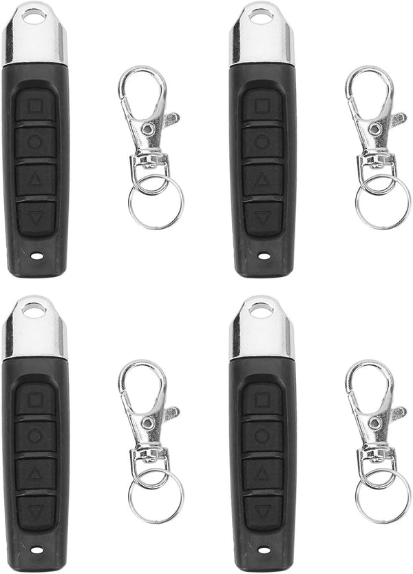 Aramox 4PCS Universal Cloning Key Fob Quad Channel 433MHz Electric Garage Door Remote