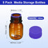 PATIKIL 8 Pack Reagent Media Storage Bottles, 100ml Borosilicate Glass with GL45 Blue Screw Cap