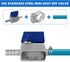 5/16" Hose Barb Mini Ball Valve, 304 Stainless Steel Shut Off Valve with Clamps for Water, Gas, Fuel, Drip Irrigation