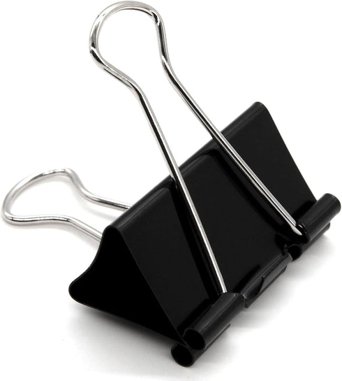 Extra Large Binder Clips - 2.4 Inch (60 Pack) Big Paper Clips for Office and Home Supplies, Black