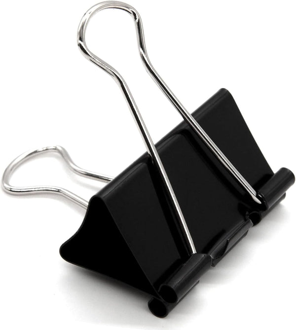 Extra Large Binder Clips - 2.4 Inch (60 Pack) Big Paper Clips for Office and Home Supplies, Black