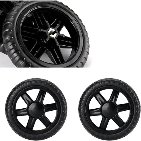 UtySty 2 Pack 5 inch Shopping Cart Wheels Replacement Dia Rubber Foam Wheel Repair for Grocery Carts Folding Rolling