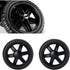 UtySty 2 Pack 5 inch Shopping Cart Wheels Replacement Dia Rubber Foam Wheel Repair for Grocery Carts Folding Rolling