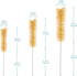 stonylab 10 Pack Tube Brushes, Bristle Test Tube Bottle Wash Cleaning Brushes with Radial Tufted End for Laboratory, Size Assorted by stonylab