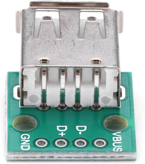 Oumefar 10Pcs USB Breakout Board, USB Type A Female Breakout Board with 2.54mm Pitch Connector DIP Socket