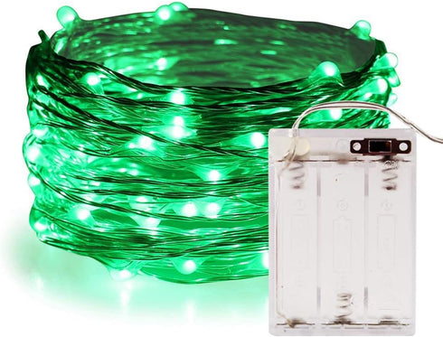 ANJAYLIA Green Fairy Lights, 16.5Ft/5M 50 LEDs String Lights for St. Patrick's Day Decorations