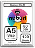 Nuburi Office Supply Nuburi - A5 Size Premium Printer Paper - Blank Sheets - No