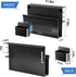 Litwaro Desk Side Storage Organizer, Under Desk Laptop Holder Clamp on Shelf, No Drill Laptop Desk Mount with Magnetic