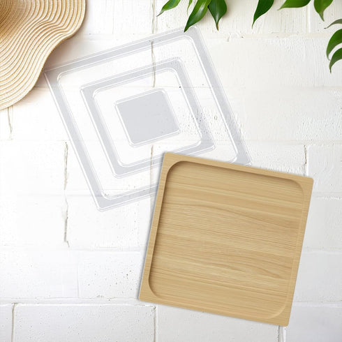 Set 9.8x9.8 5 INFUNLY Square Acrylic Router Template Clear Router Inlay Template Sizes Woodworking Router Template