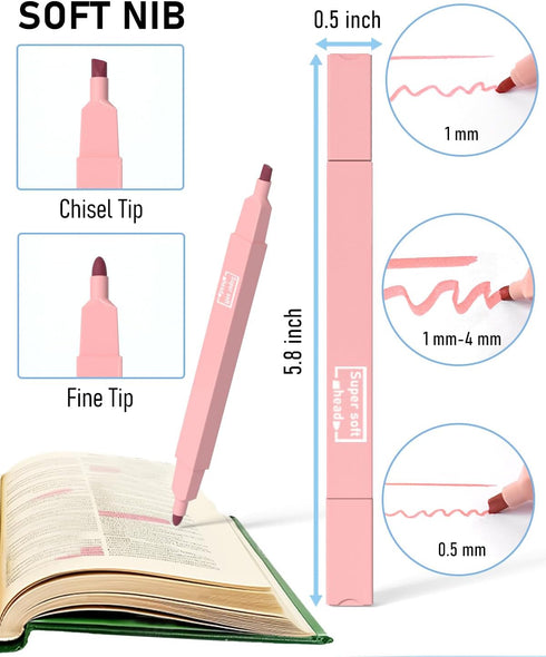 Nicpro 62 PCS Book Annotation Kit with Case, Aesthetic Highlighters, Quick Dry Markers, 1200PCS Sticky Notes