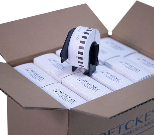 BETCKEY Compatible Continuous Label Replacement for Brother DK-2210, 1-1/7" x 100', Use with Brother QL Label Printers