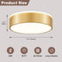 Dimmable 5CCT 2700K-6000K YURNYQ Gold LED Flush Mount Ceiling Lights, Modern Close to Ceiling Light, Simple Round