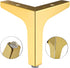 6 inch Set 4, Gold Metal Furniture Legs of Triangle Metal Furniture Feet, DIY Replacement for TV Stand, Sofa, Dresser